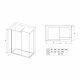 Душевая перегородка RGW Walk In WA-020B 70x80x195 стекло прозрачное, профиль чёрный