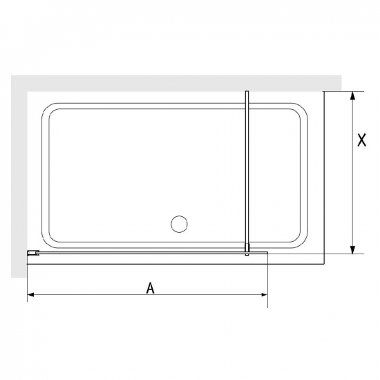 Душевая перегородка RGW Walk In WA-08 110x195 стекло рифлёное, профиль хром