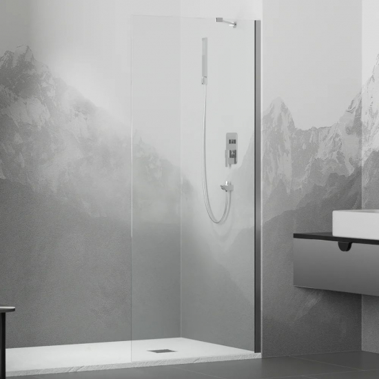 Душевая перегородка RGW Walk In WA-102 110x195 стекло прозрачное, профиль хром