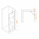 Душевая перегородка RGW Walk In WA-110W 70x195 стекло прозрачное, профиль белый