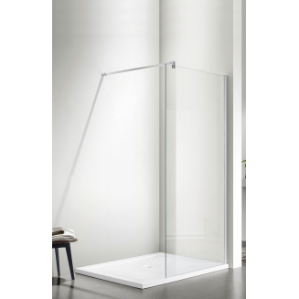 Душевая перегородка SANTREK AQUA Тour-SG-1000-C-Chrome 100x195 стекло прозрачное, профиль хром