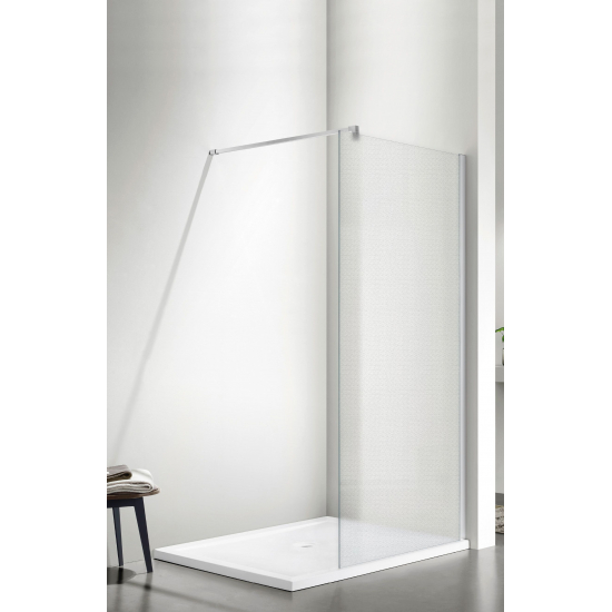 Душевая перегородка SANTREK AQUA Тour-SG-900-G-Chrome 90x195 стекло грейп, профиль хром