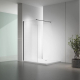 Душевая перегородка VECONI Korato KR-72B 120x200 стекло прозрачное, профиль чёрный