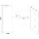 Душевая перегородка VECONI Korato KR-77 100x200 стекло прозрачное, профиль хром