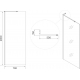 Душевая перегородка VECONI Korato KR-77 70x200 стекло прозрачное, профиль хром