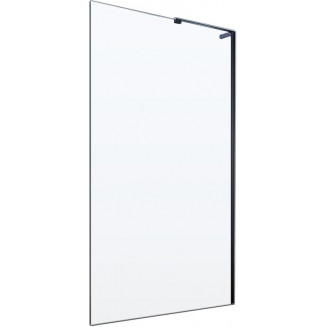 Душевая перегородка VECONI Korato KR-77B 110x200 стекло прозрачное, профиль чёрный