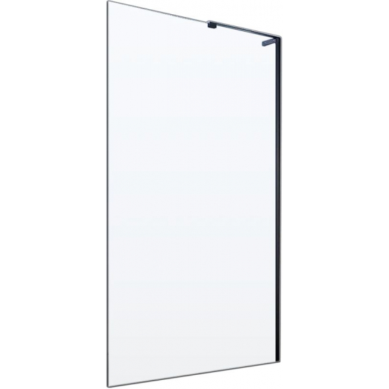 Душевая перегородка VECONI Korato KR-77B 110x200 стекло прозрачное, профиль чёрный