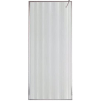 Душевая перегородка VECONI Korato KR-81F 100x200 стекло рифлёное, профиль хром