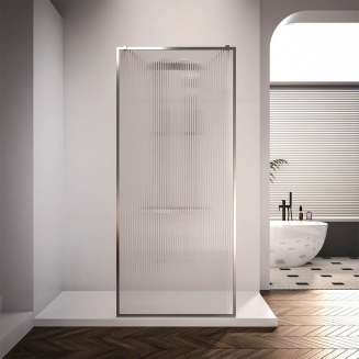 Душевая перегородка VECONI Korato KR-90F 100x200 стекло прозрачное, профиль хром