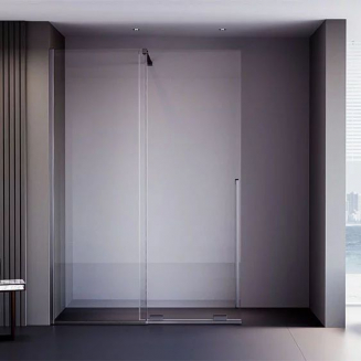 Душевая перегородка VECONI Premium Trento PTDW-50GR 150x200 стекло прозрачное, профиль графит