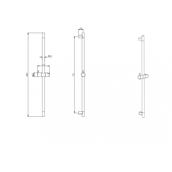 Душевая штанга AQUATEK Вега AQ2000CR хром