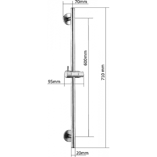 Душевая штанга BOHEME Uno 420-G gold