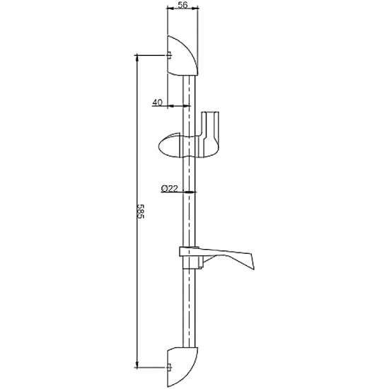 Душевая штанга HAIBA HB8001