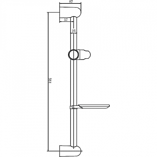 Душевая штанга HAIBA HB8003