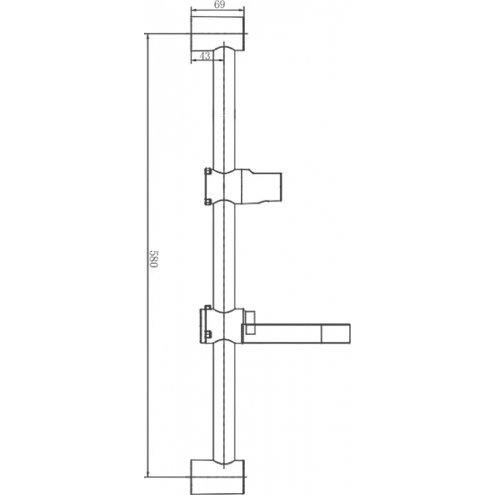 Душевая штанга HAIBA HB8005