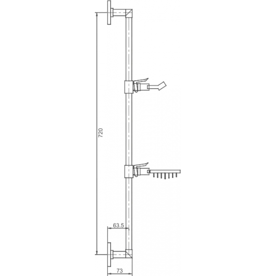 Душевая штанга HAIBA HB8008