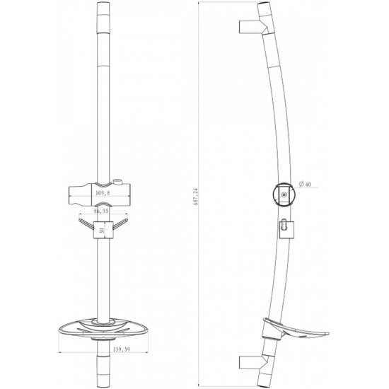 Душевая штанга LEMARK LM8064C хром