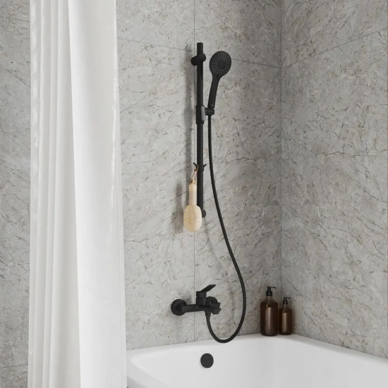 Душевая штанга MILARDO Ideal Spa ILS70B0M17 чёрная матовая