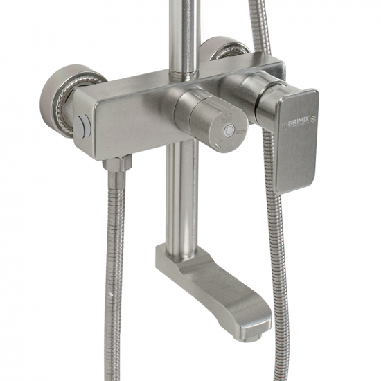 Душевая стойка BRIMIX 82705 алюминий серебро