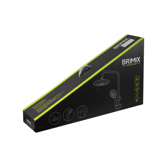 Душевая стойка BRIMIX 87755 алюминий серебро