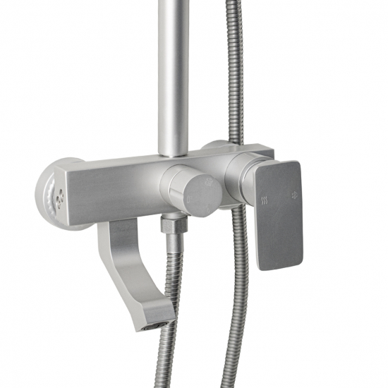 Душевая стойка BRIMIX 87755 алюминий серебро