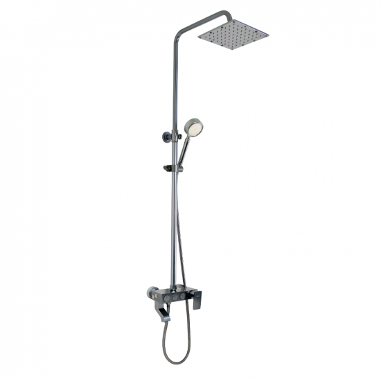 Душевая стойка BRIMIX 88705 алюминий титан