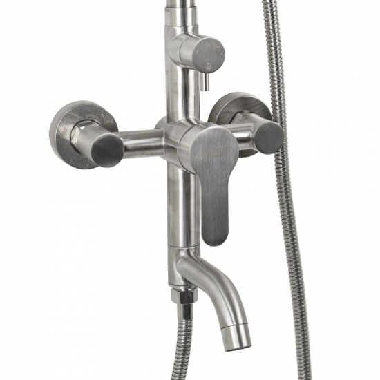 Душевая стойка BRIMIX 9335 нержавеющая сталь