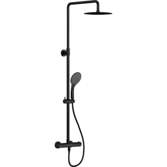 Душевая стойка CERSANIT Brasko A63112 с термостатом чёрная
