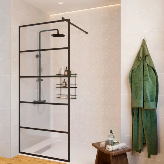 Душевая стойка CERSANIT Brasko A63112 с термостатом чёрная