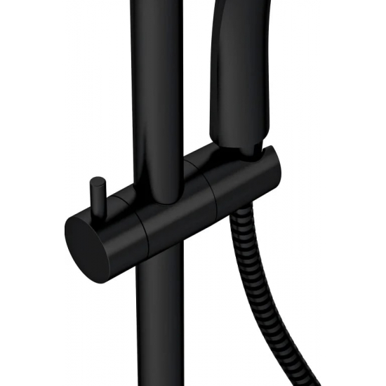 Душевая стойка CERSANIT Brasko A63112 с термостатом чёрная