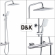 Душевая стойка D&K Bayern Potsdam DA2143701B14 с термостатом