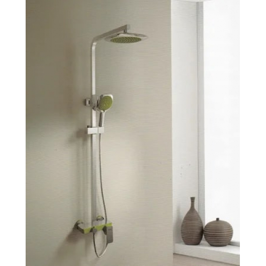 Душевая стойка D&K Berlin Humboldt DA1433712A02 хром / зеленый