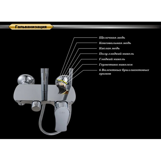 Душевая стойка D&K Rhein Reisling DA1273701B03