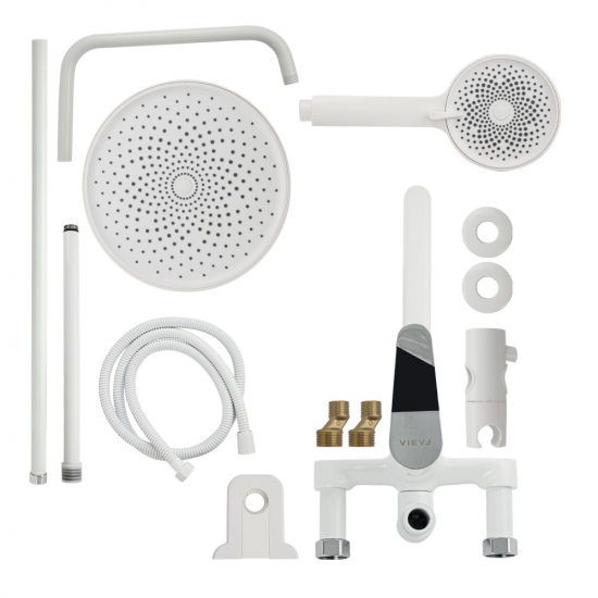 Душевая стойка FABIA 9677 белая