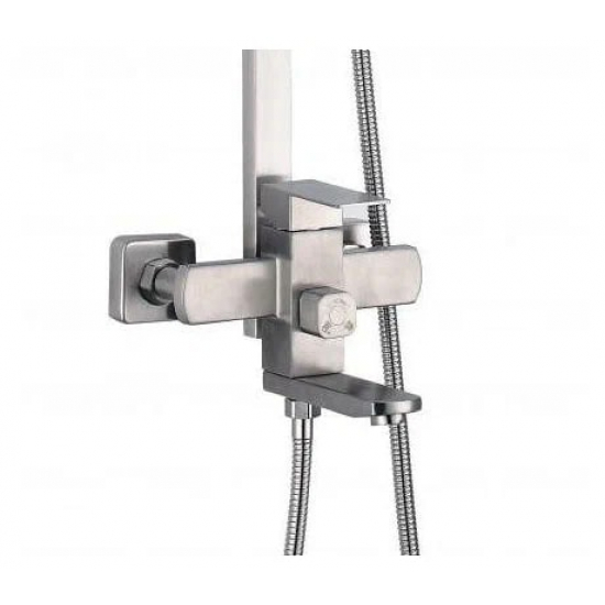 Душевая стойка FMARK FS8145 сатин нержавеющая сталь