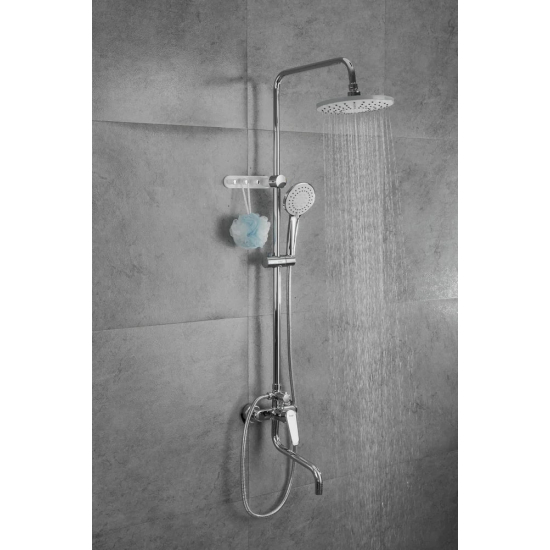 Душевая стойка FRAP F24001 с крючками