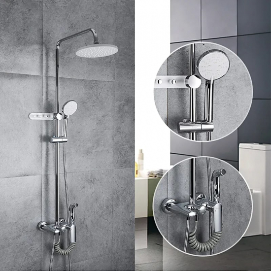 Душевая стойка FRAP F24004 с гигиеническим душем