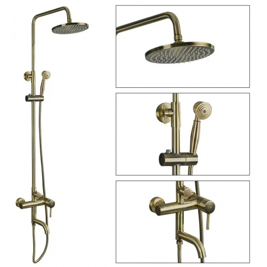 Душевая стойка FRAP F2410 бронза