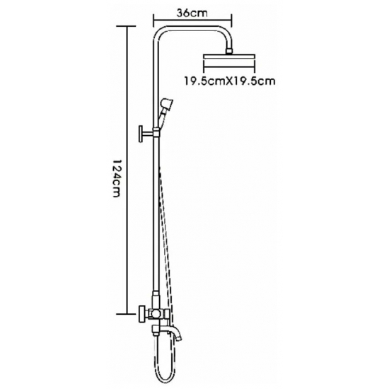 Душевая стойка FRAP F2410 бронза