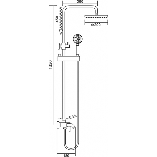 Душевая стойка FRAP F2416