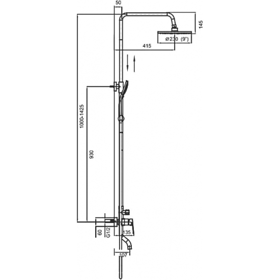 Душевая стойка FRAP F2429 черный