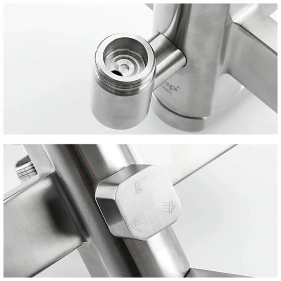 Душевая стойка FRAP F24805 нержавеющая сталь