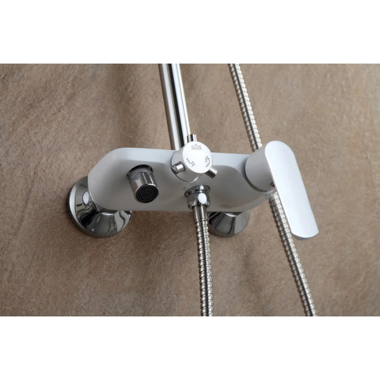 Душевая стойка FRAP H31 F2431 хром, белая