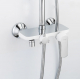 Душевая стойка FRAP H31 F2431 хром, белая