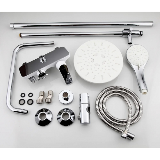 Душевая стойка FRAP H31 F2431 хром, белая