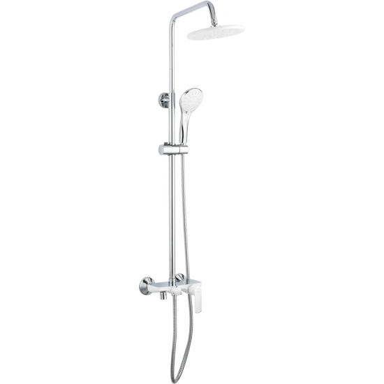 Душевая стойка FRAP H31 F2431 хром, белая
