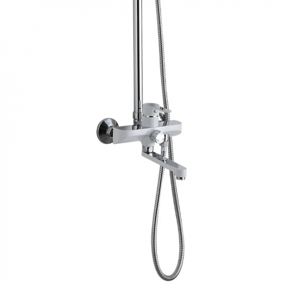 Душевая стойка FRAP H41 F2441 хром, белая