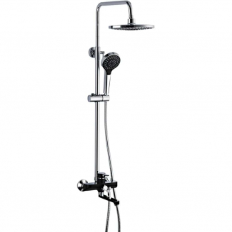 Душевая стойка FRAP H42 F2442 хром, чёрная