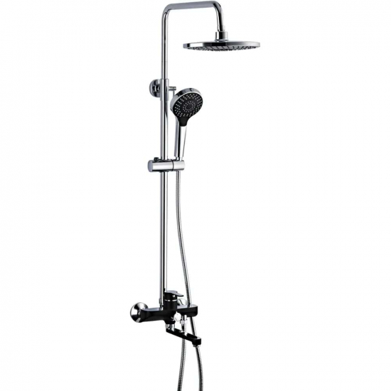 Душевая стойка FRAP H42 F2442 хром, чёрная