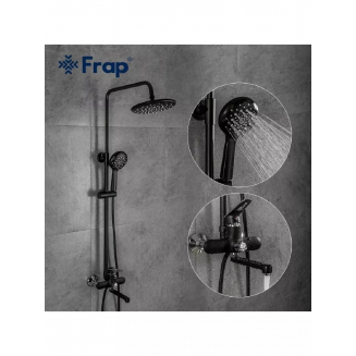 Душевая стойка FRAP H49-6 F2449-6 хром, черная